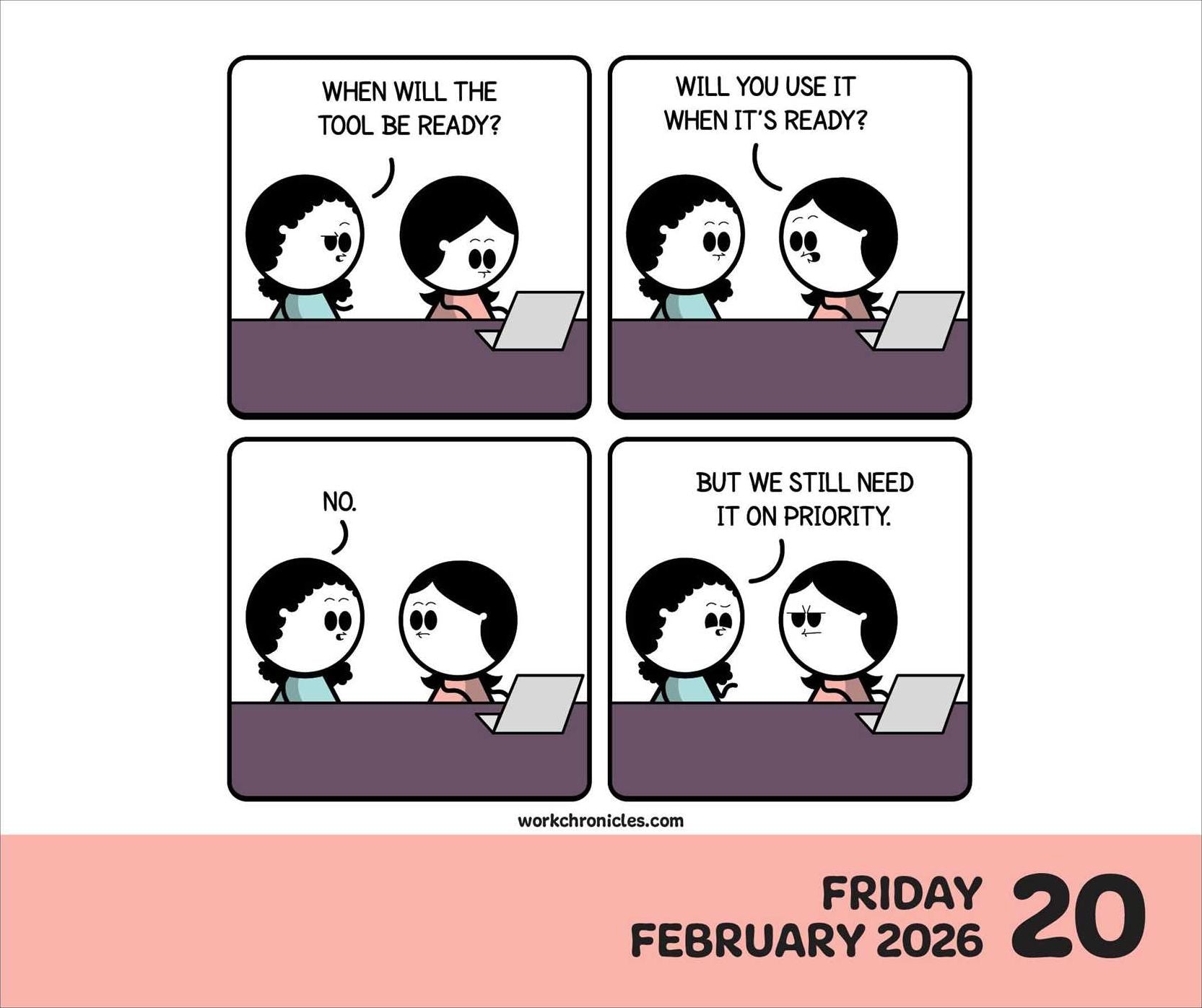 2026 Work Chronicles Day-to-Day Calendar