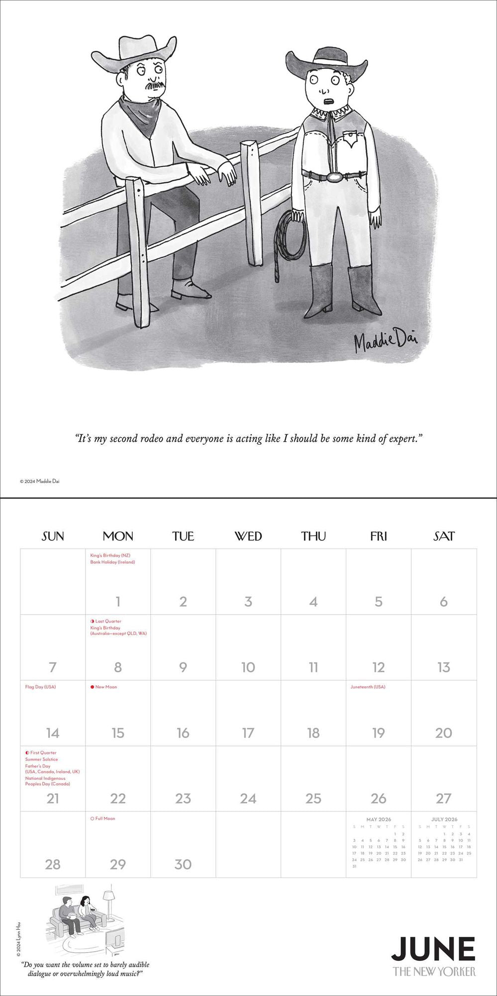 2026 Cartoons from The New Yorker Wall Calendar