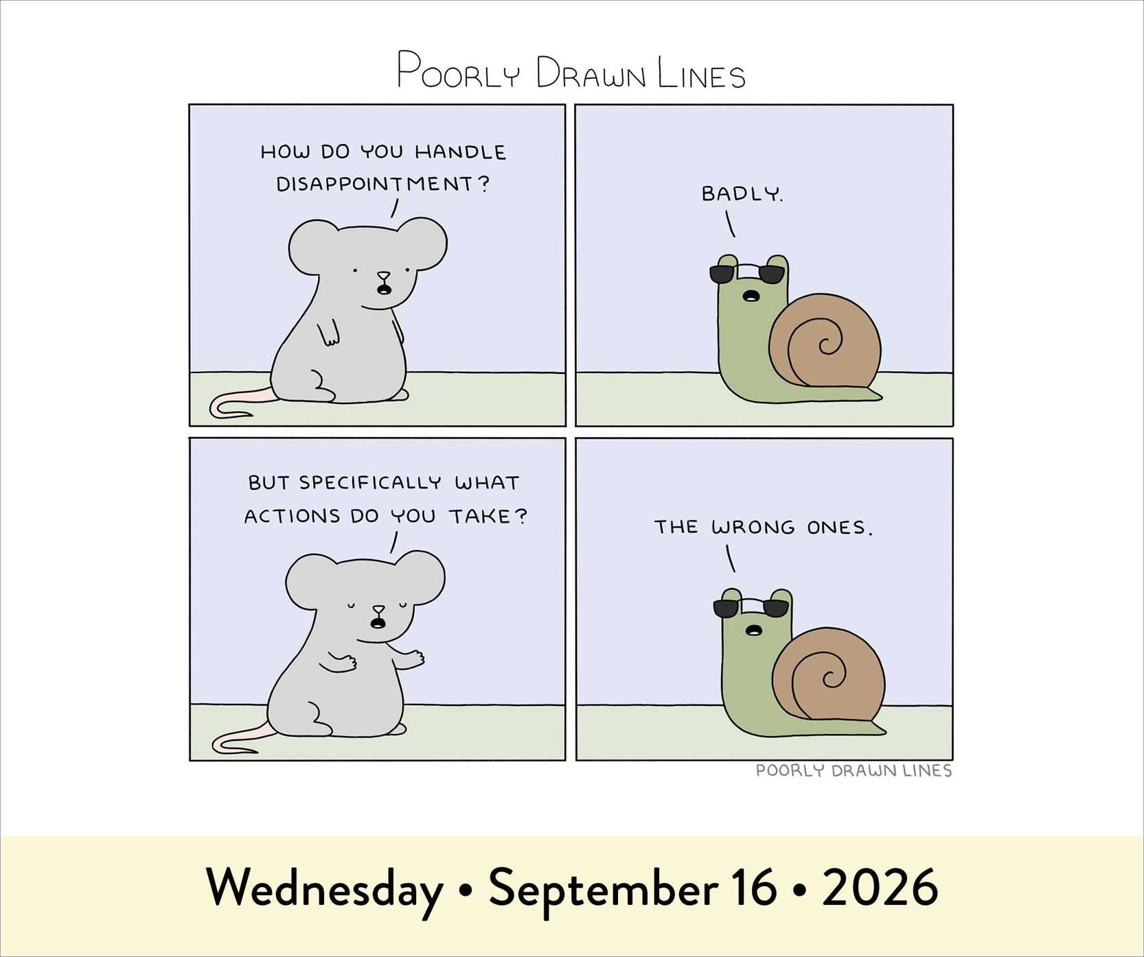 2026 Poorly Drawn Lines Day-to-Day Calendar