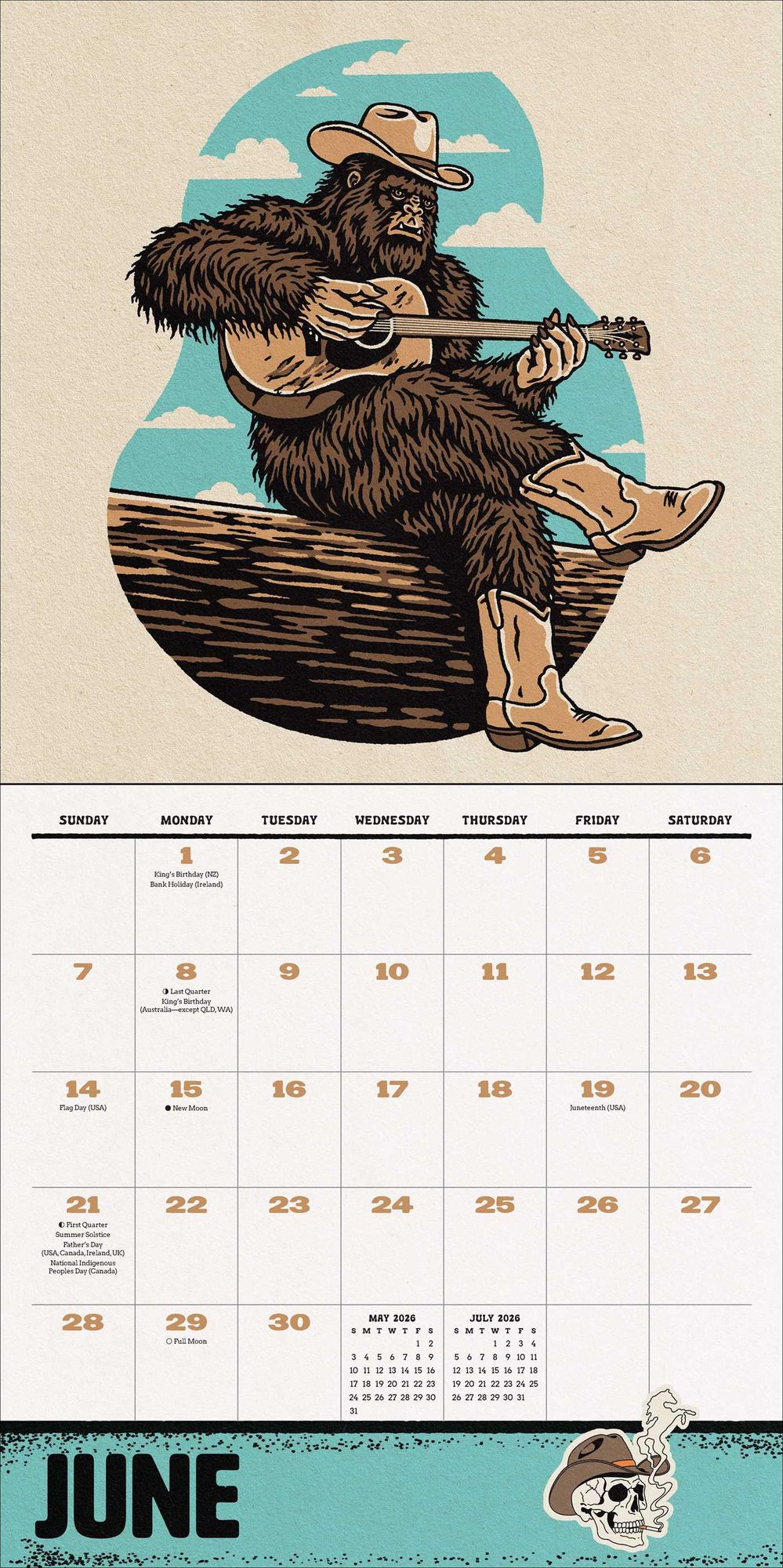 2026 Weird, Weird West Wall Calendar