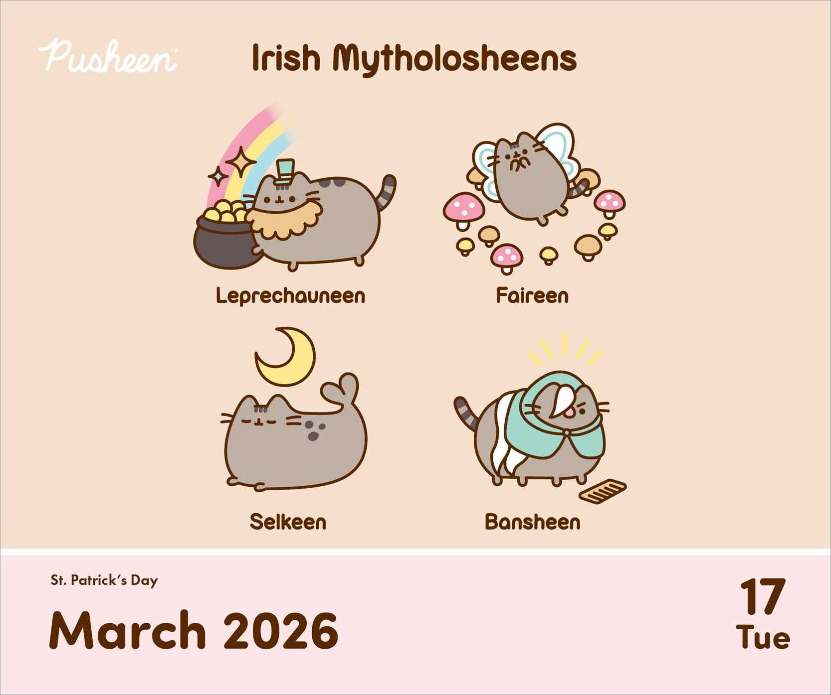 2026 Pusheen Day-to-Day Calendar