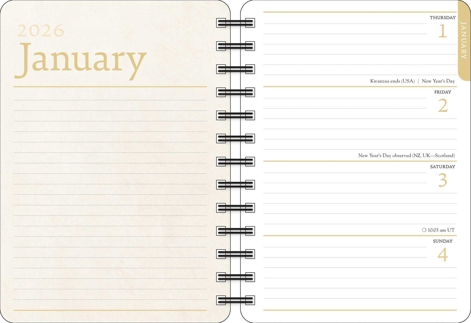 2026 Zen Cat Weekly Planner Calendar