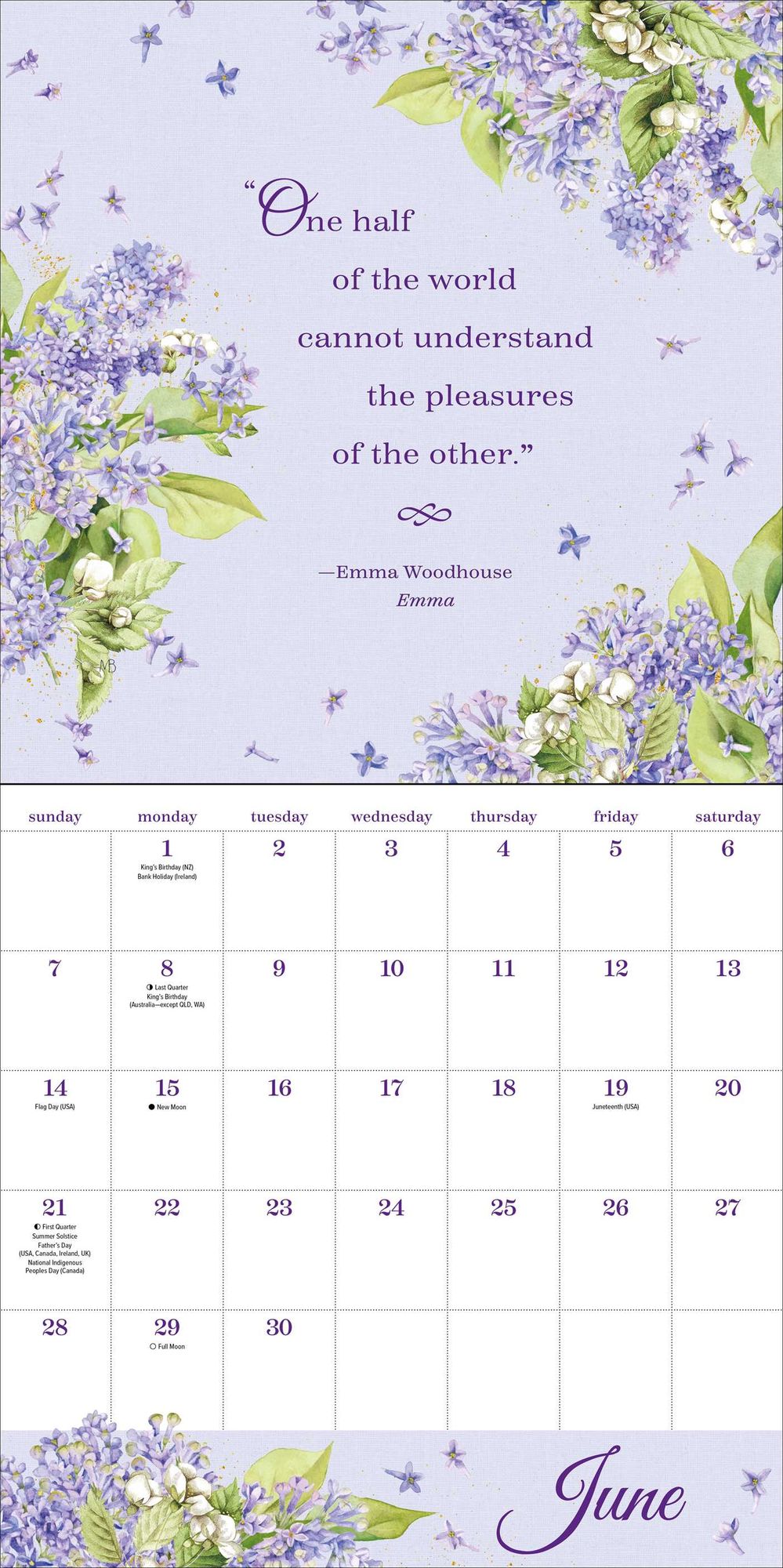 2026 Quotable Jane Austen Wall Calendar