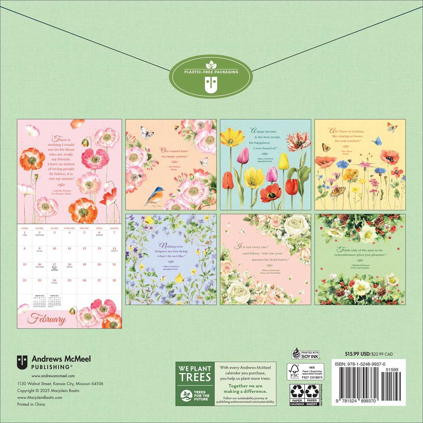 2026 Quotable Jane Austen Wall Calendar