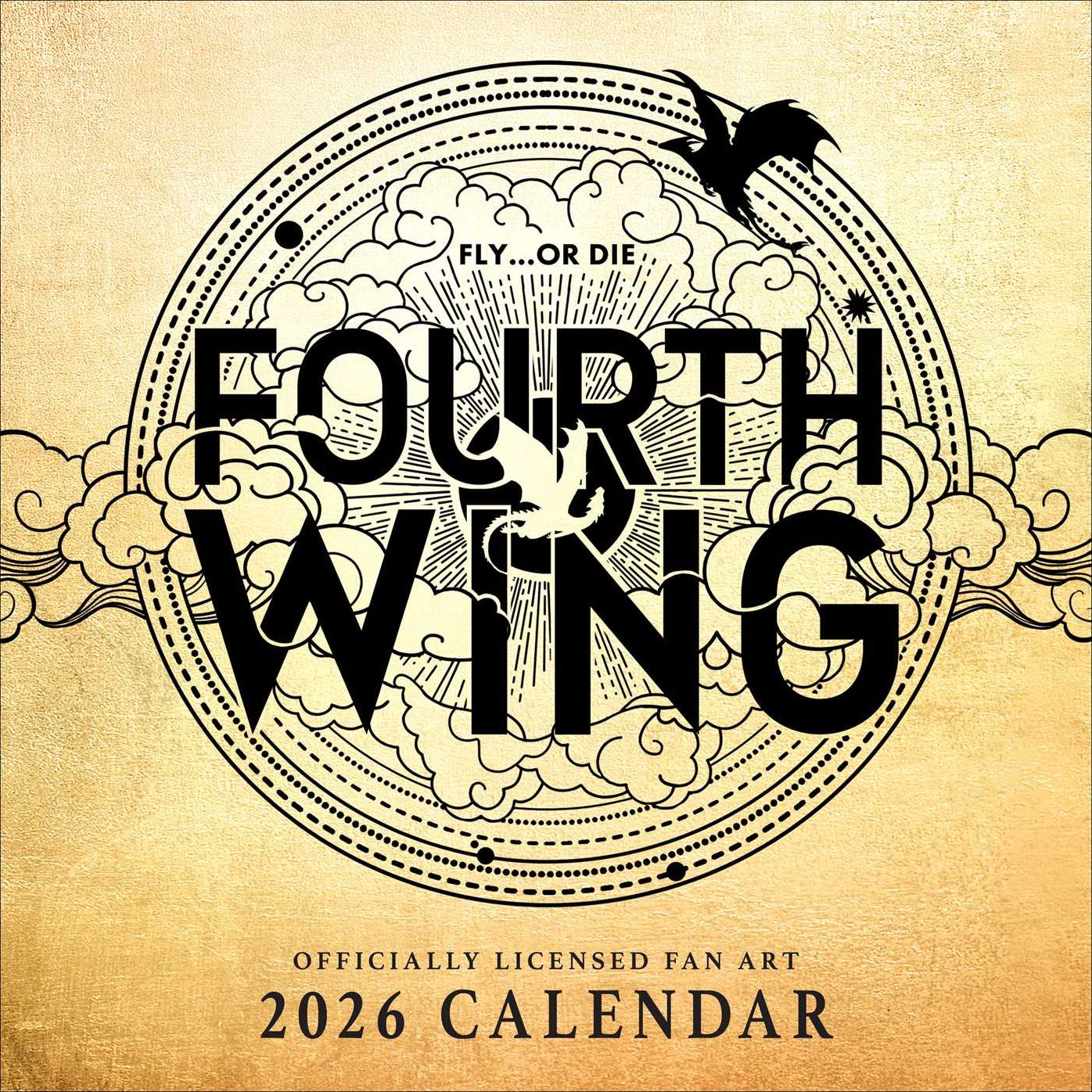 2026 FOURTH WING OFFICIALLY LICENSED FAN ART WALL CALENDAR