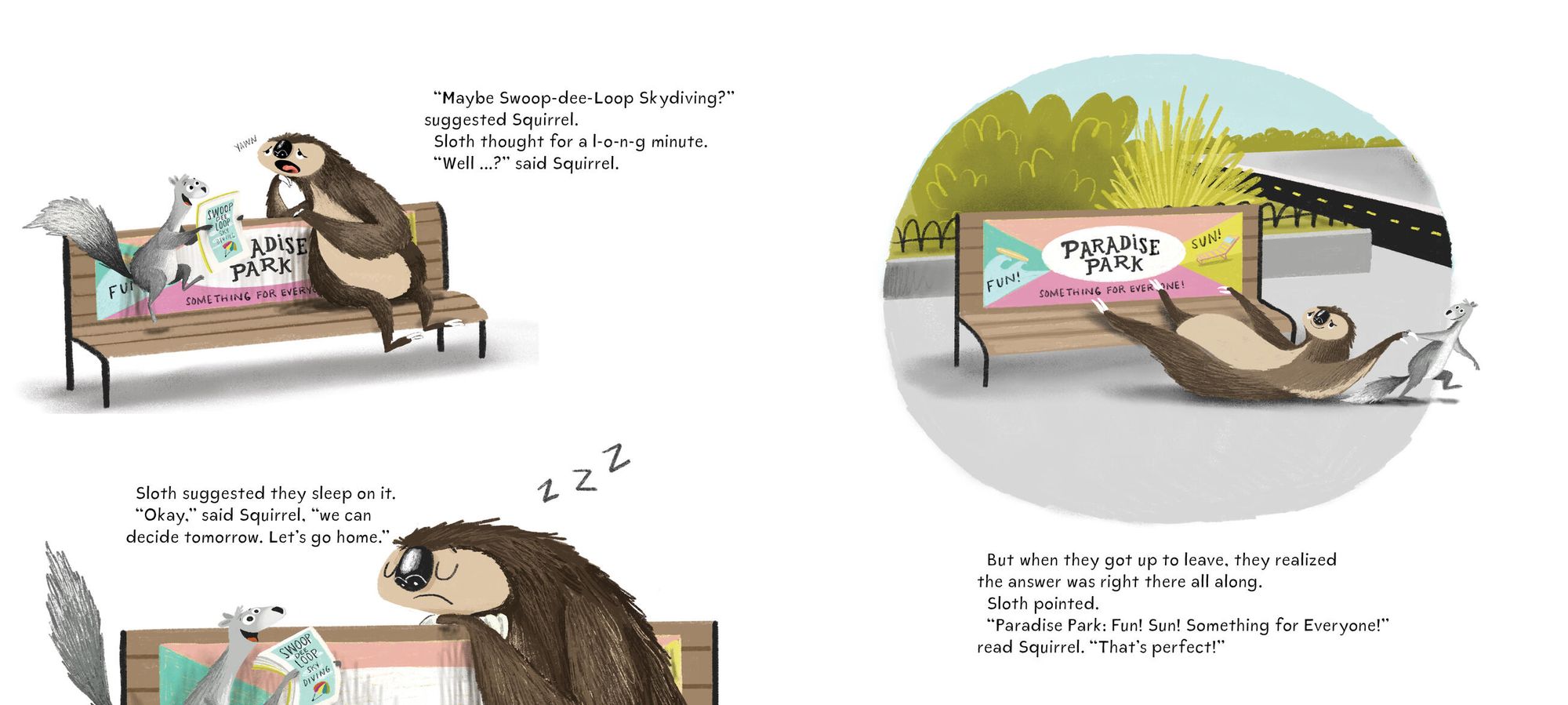 Sloth and Squirrel on Vacation