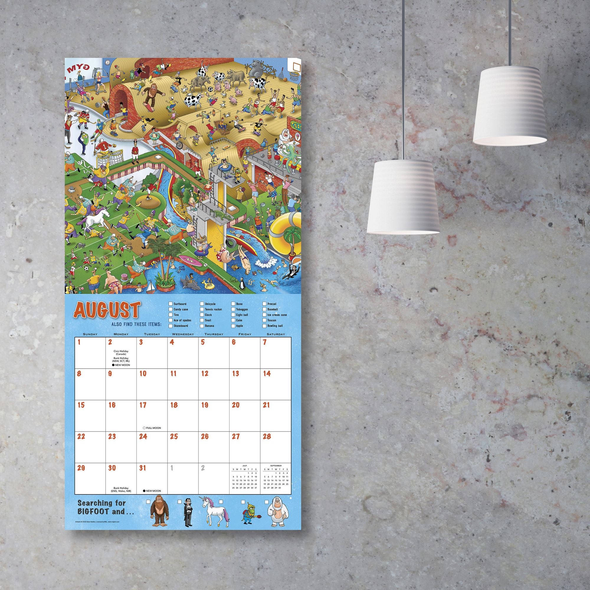 2027 Searching for Bigfoot and His Other Hidden Friends Wall Calendar