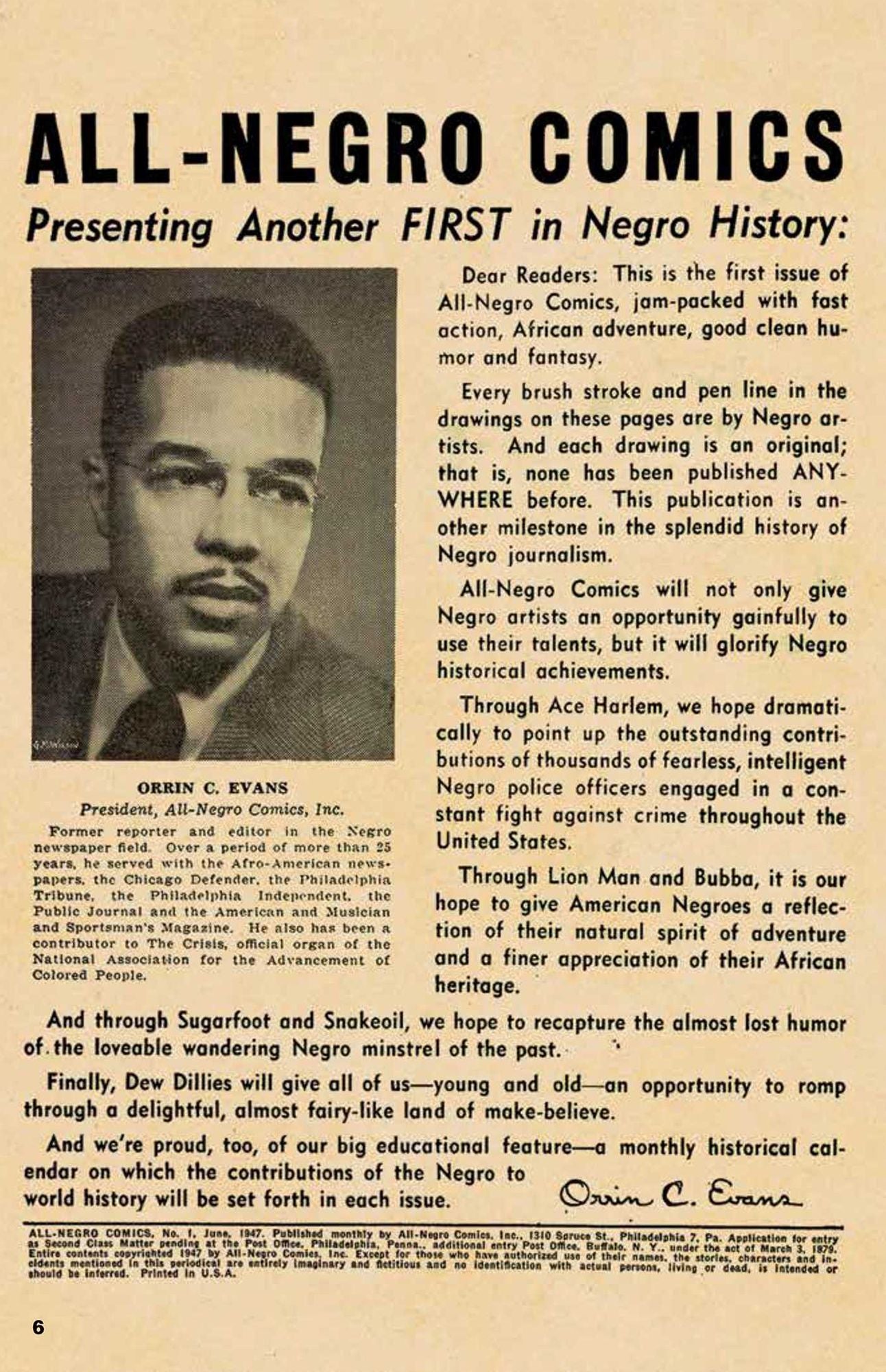 All-Negro Comics: America's First Black Comic Book