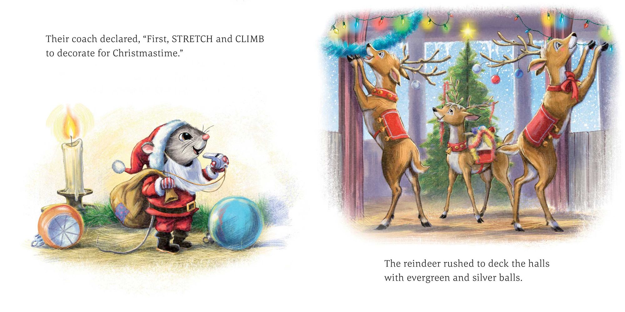 Santa Mouse Plays Reindeer Games