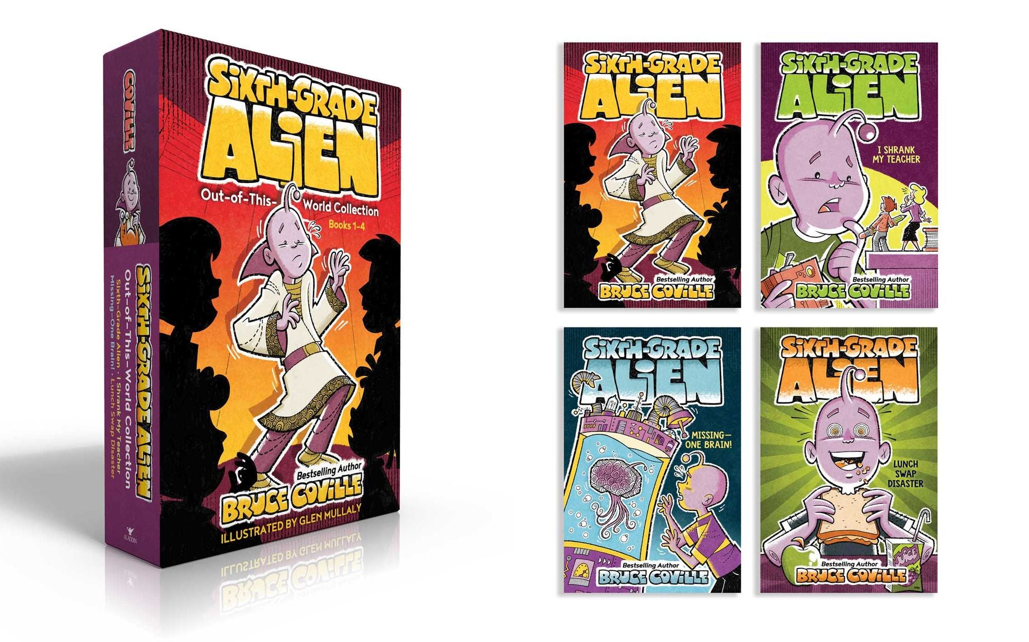 Sixth-Grade Alien Out-of-This-World Collection (Boxed Set): Sixth-Grade Alien; I Shrank My Teacher; Missing-One Brain!; Lunch Swap Disaster