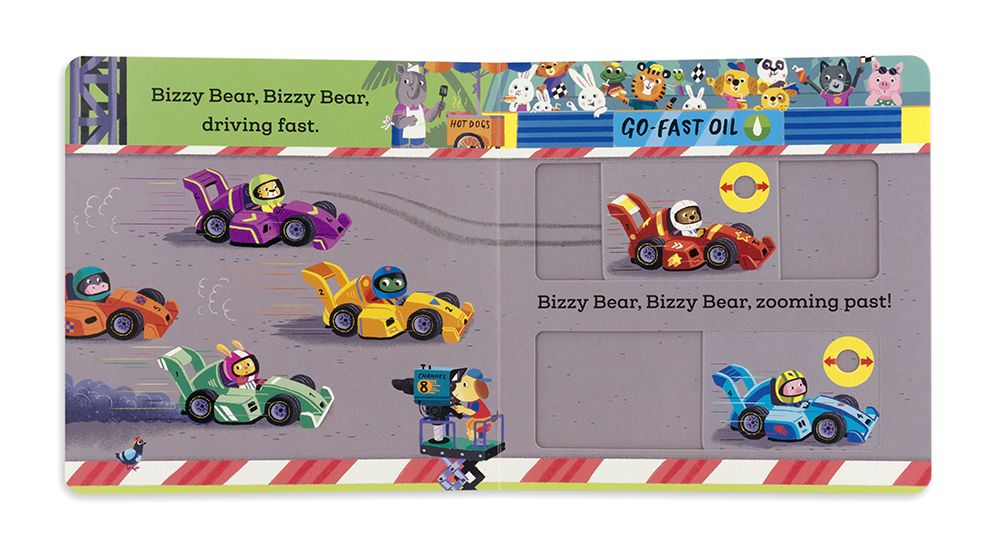 Bizzy Bear: Race Car Driver: (Interactive Board Book About Racing for Toddlers - With Sturdy Tabs and Slides to Push and Pull)