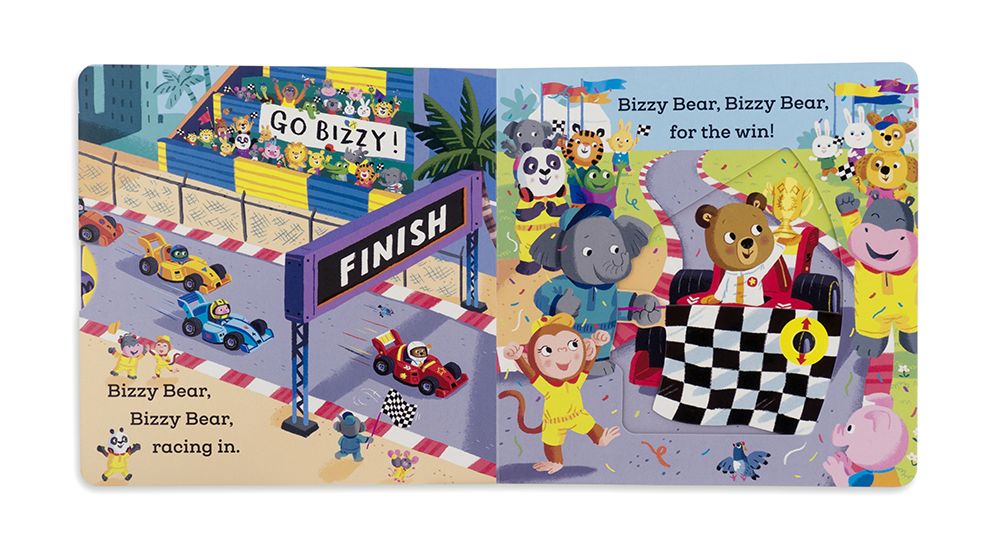 Bizzy Bear: Race Car Driver: (Interactive Board Book About Racing for Toddlers - With Sturdy Tabs and Slides to Push and Pull)