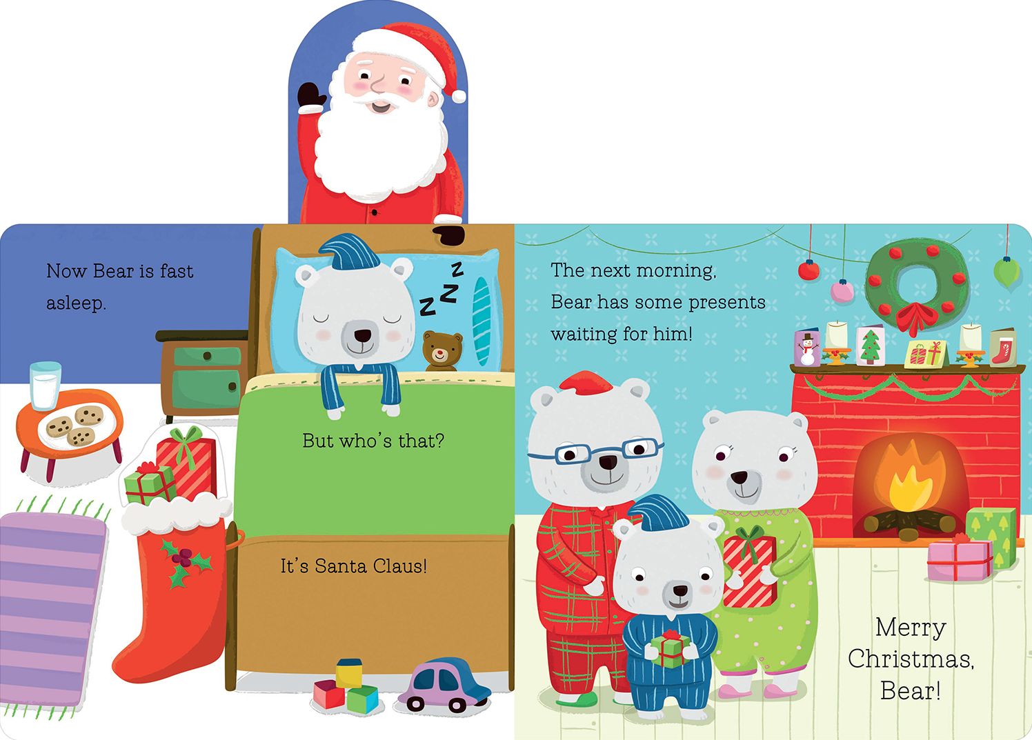 Bear Looks for Santa Claus: A Tiny Tab Book (An Interactive Pull-Tab Slider Peekaboo Board Book for Babies and Toddlers - A Perfect Stocking Stuffer)