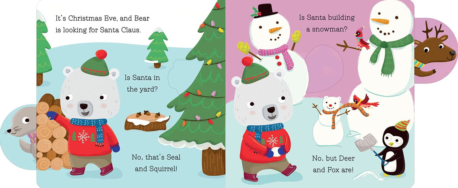 Bear Looks for Santa Claus: A Tiny Tab Book (An Interactive Pull-Tab Slider Peekaboo Board Book for Babies and Toddlers - A Perfect Stocking Stuffer)