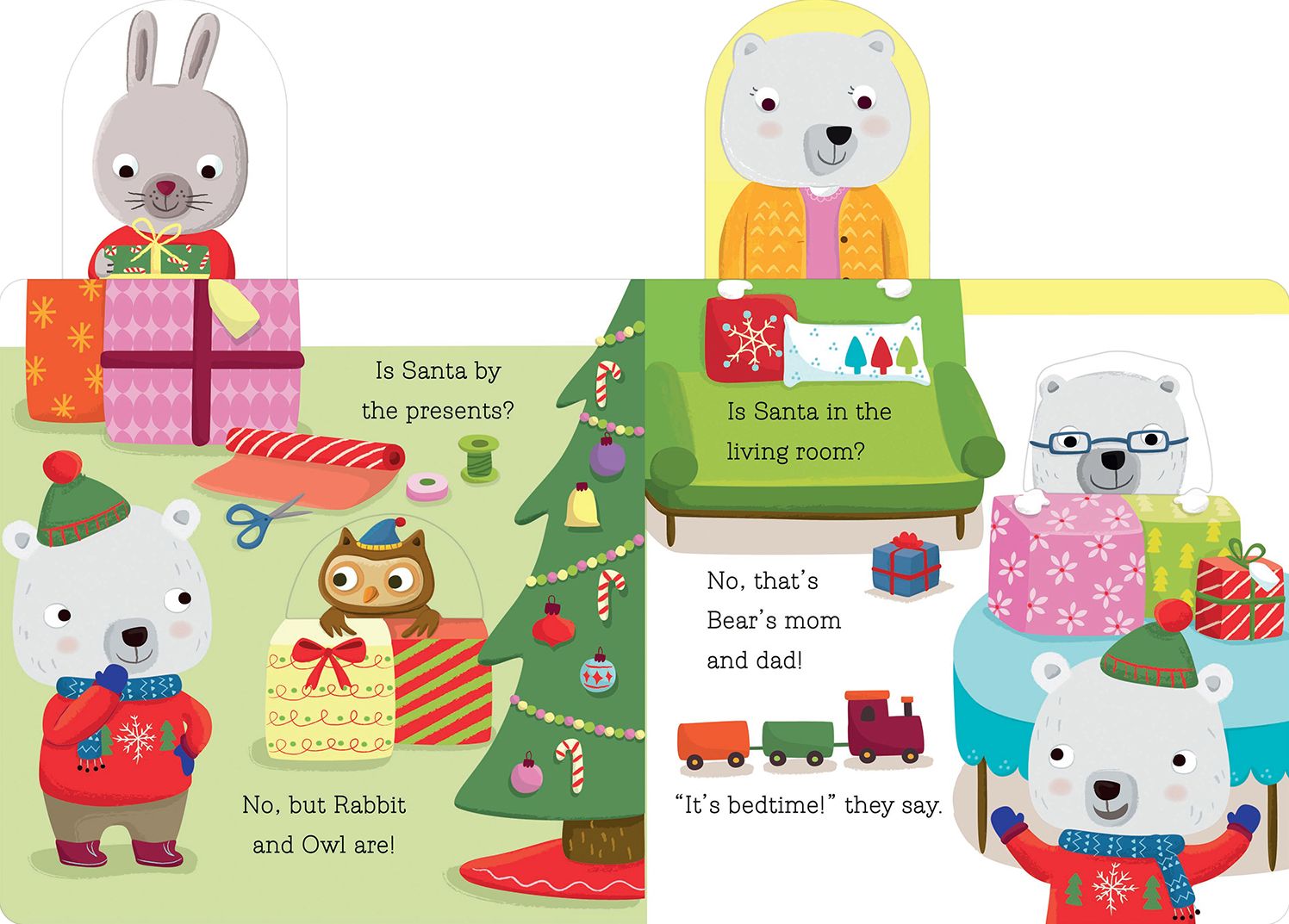 Bear Looks for Santa Claus: A Tiny Tab Book (An Interactive Pull-Tab Slider Peekaboo Board Book for Babies and Toddlers - A Perfect Stocking Stuffer)