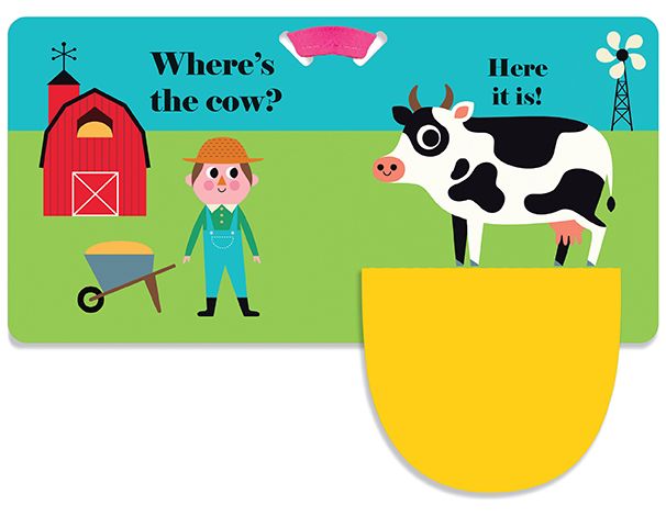 Where's the Hen?: A Stroller Book: (An Interactive, Sensory Lift-the-Flap Book with Felt Flaps and a Mirror for Babies & Toddlers. Friendly Farm Animals Include a Sheep, Cow, & Pig.)