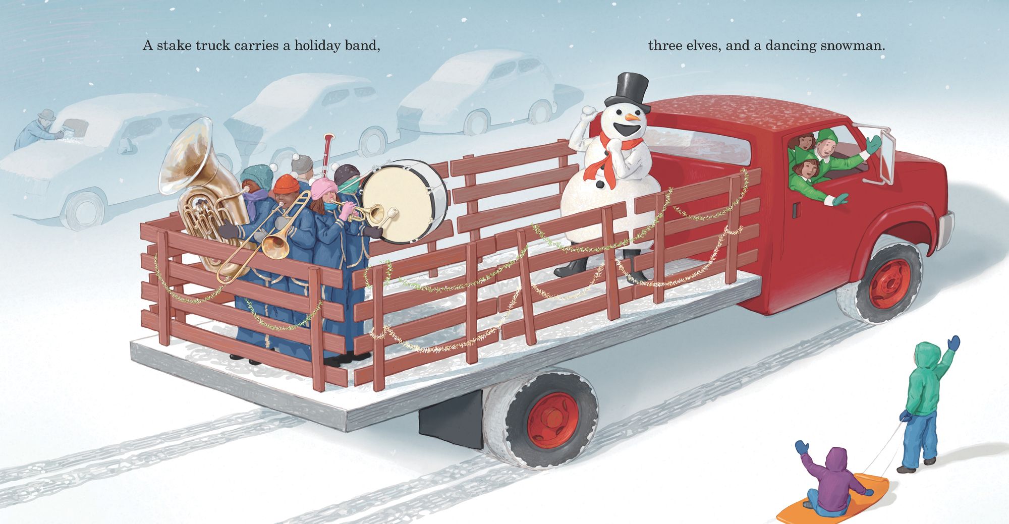 Twenty Big Trucks in the Middle of Christmas
