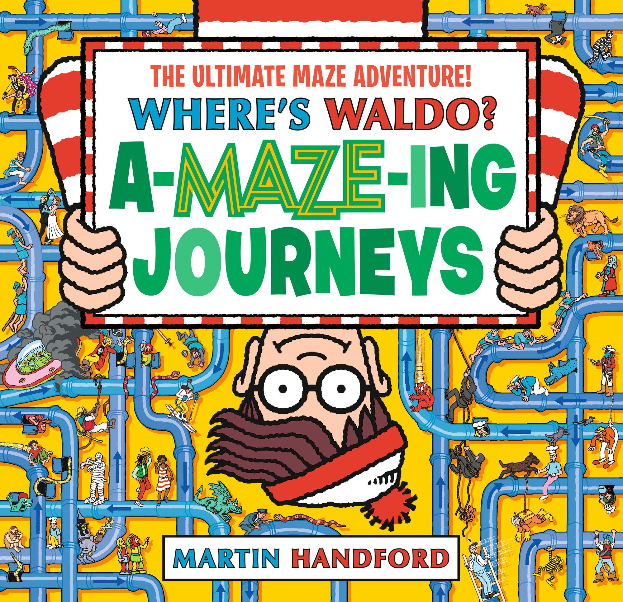 Where's Waldo? Amazing Journeys: The Ultimate Maze Adventure!: (A Maze Puzzle Activity Book with 100+ Hidden Objects to Search and Find - a Perfect Gift & Travel Companion for All Ages)