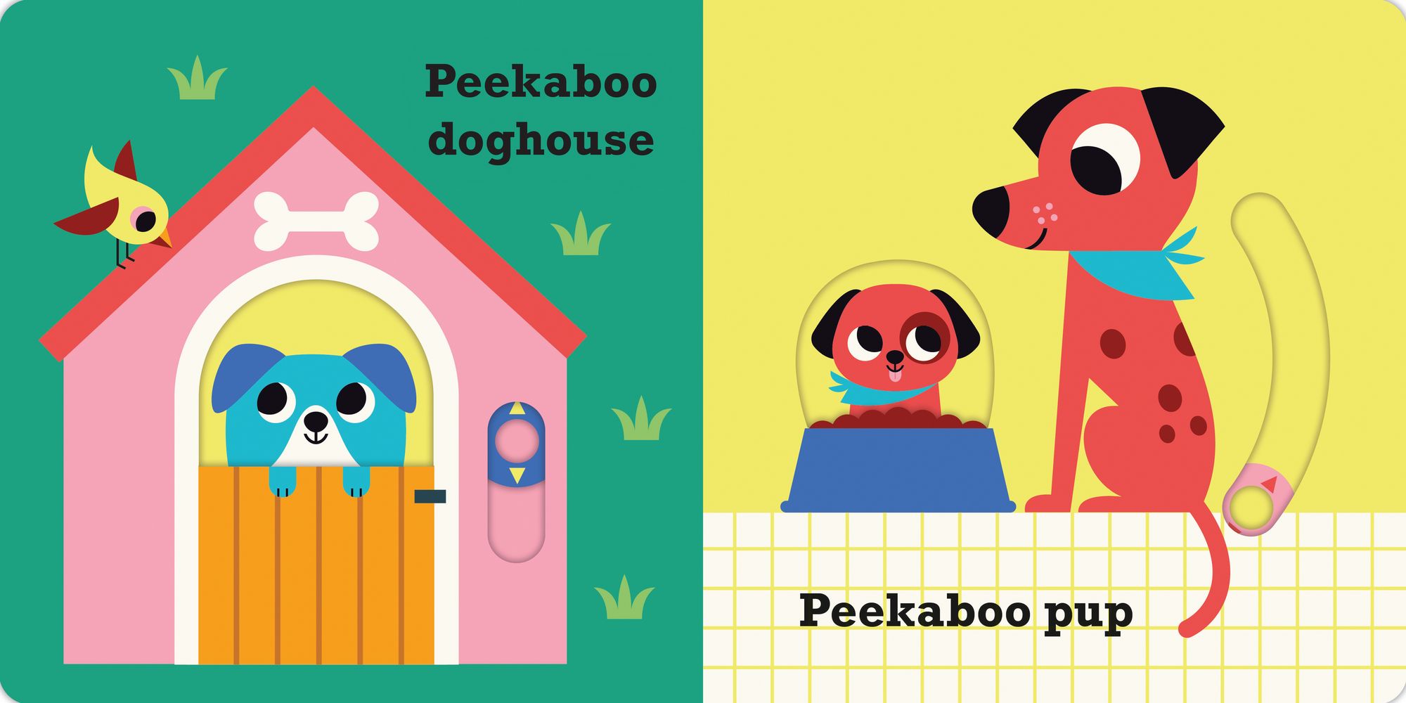 Peekaboo: Dog: (An Interactive Board Book for Babies & Toddlers with Mirror & Sliders to Push, Pull, or Turn. Cute Artwork Features Puppies Sleeping, Wagging Tails, & More.)