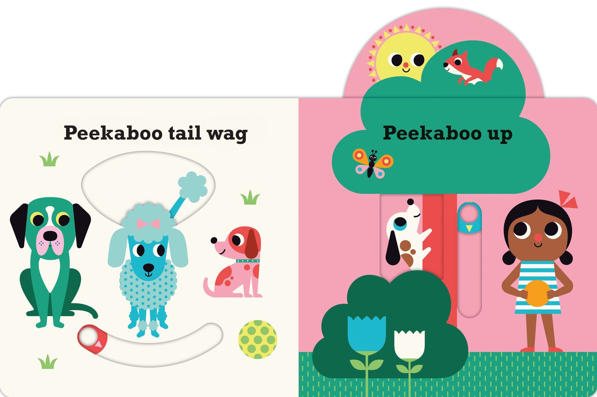 Peekaboo: Dog: (An Interactive Board Book for Babies & Toddlers with Mirror & Sliders to Push, Pull, or Turn. Cute Artwork Features Puppies Sleeping, Wagging Tails, & More.)