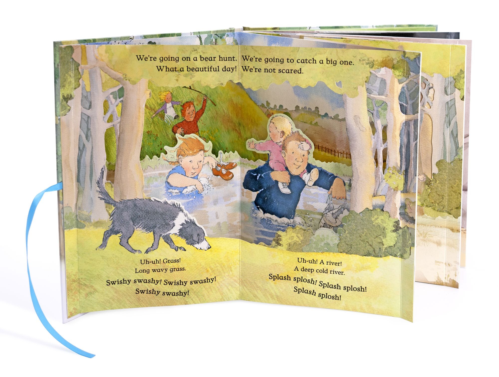 We're Going on a Bear Hunt Pop-Up Carousel Book: (An Interactive Peep-Through Gift Edition with Layered Scenes and Ribbon Tie for Kids Ages 3-7)