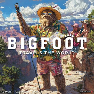 Bigfoot Travels the World 2026 Wall Calendar