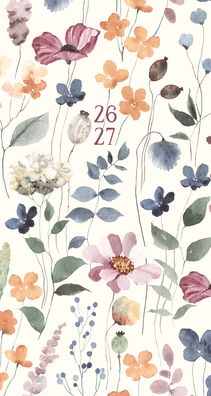 Feminine Floral 2-Year 2026-27 3.5 X 6.5 Monthly Pocket Planner