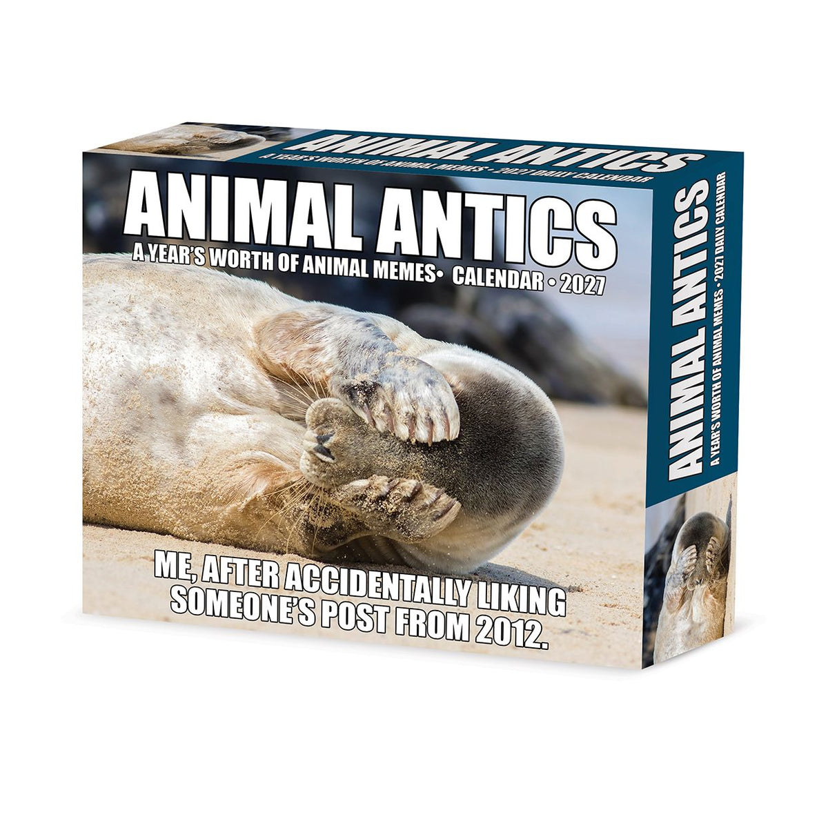 2027 Animal Antics Daily Desktop Box Calendar