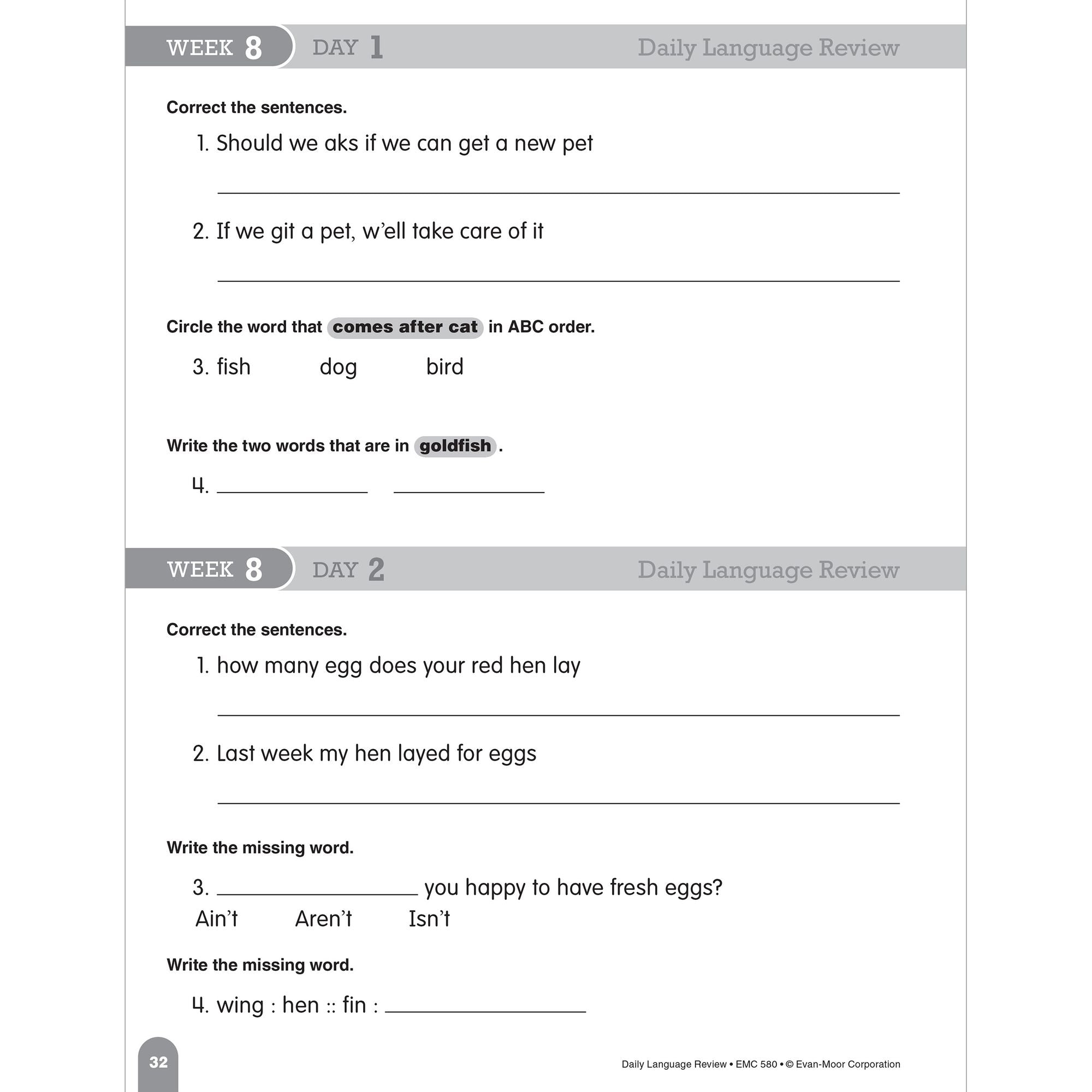 Daily Language Review Grade 2 Te