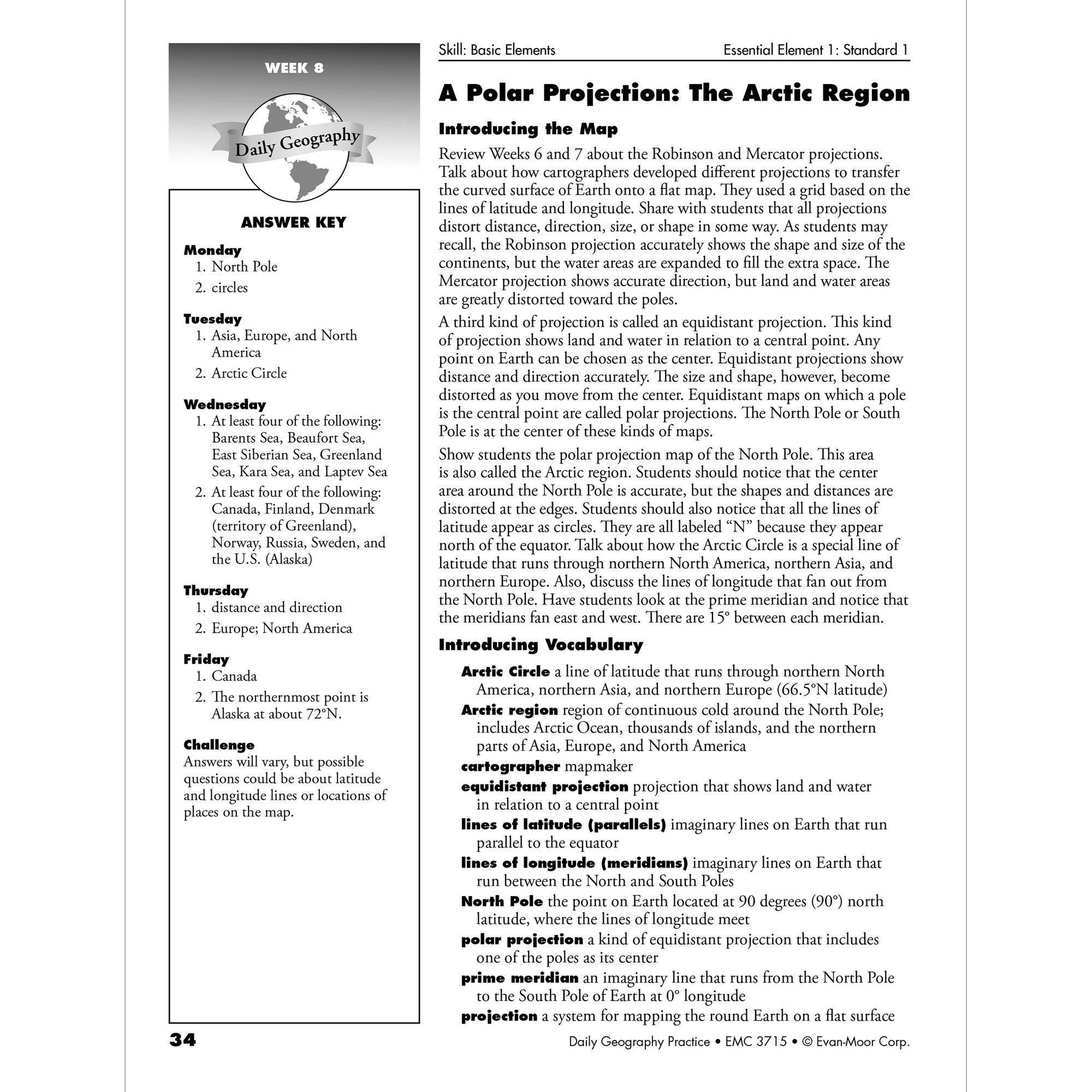 Daily Geography Practice, Grade 6 Teacher Edition