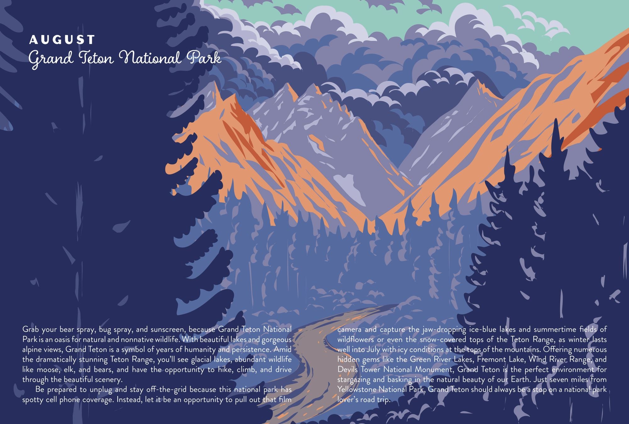 National Parks 2027 Weekly Planner: July 2026 - December 2027