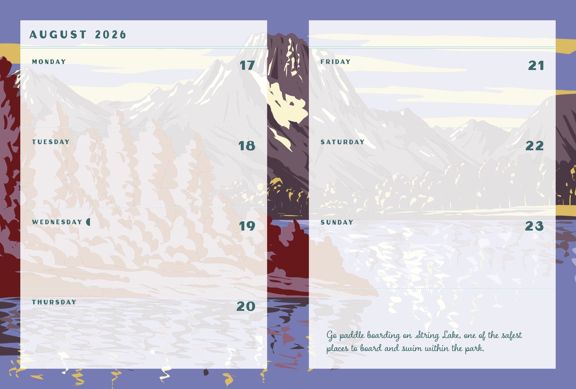 National Parks 2027 Weekly Planner: July 2026 - December 2027