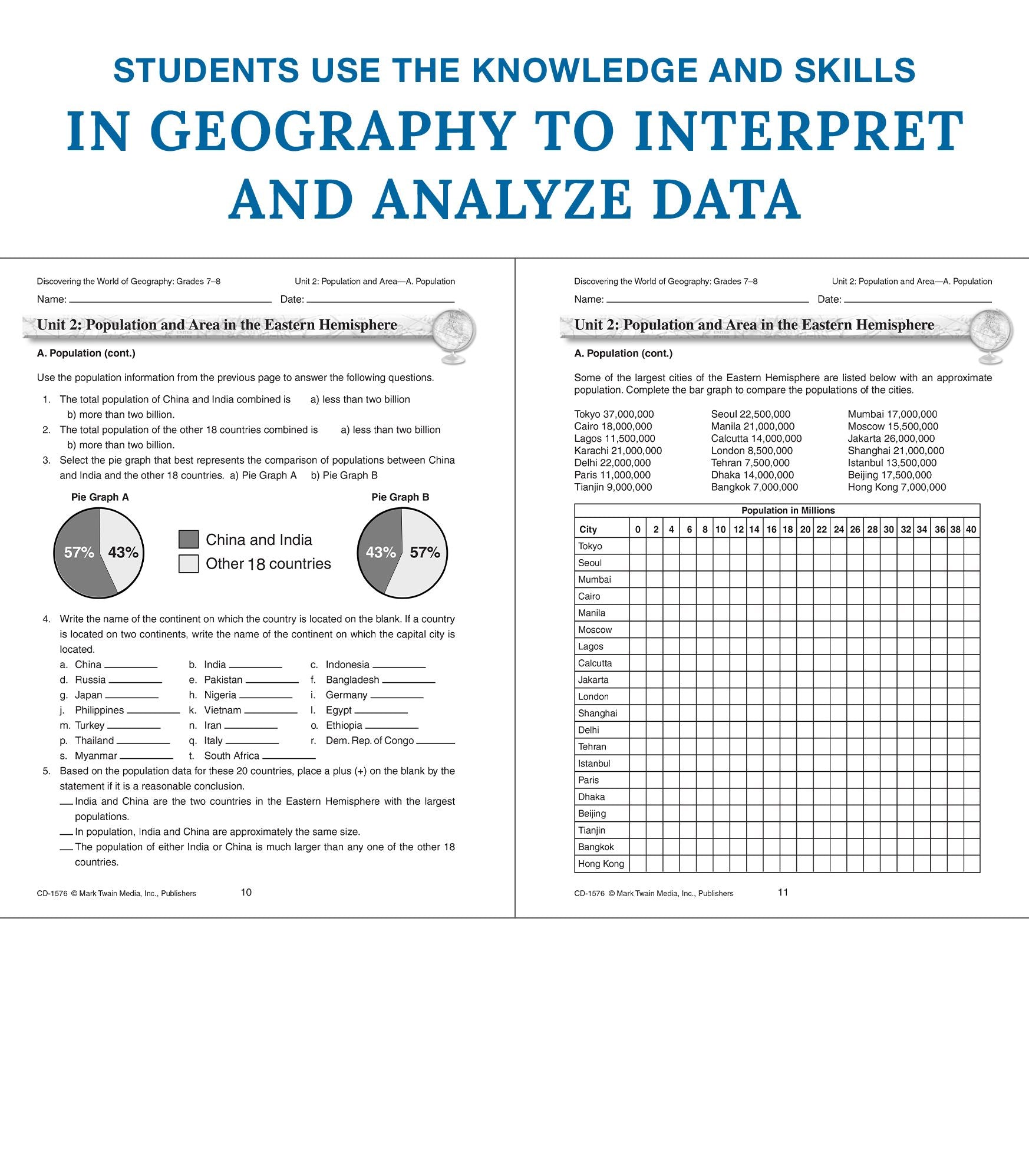 Discovering the World of Geography: Includes Selected National Geography Standards (Grades 7-8)
