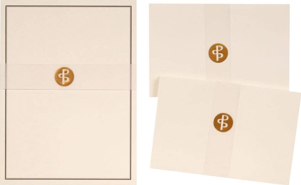 WRI Black & Cream Boxed Stationery