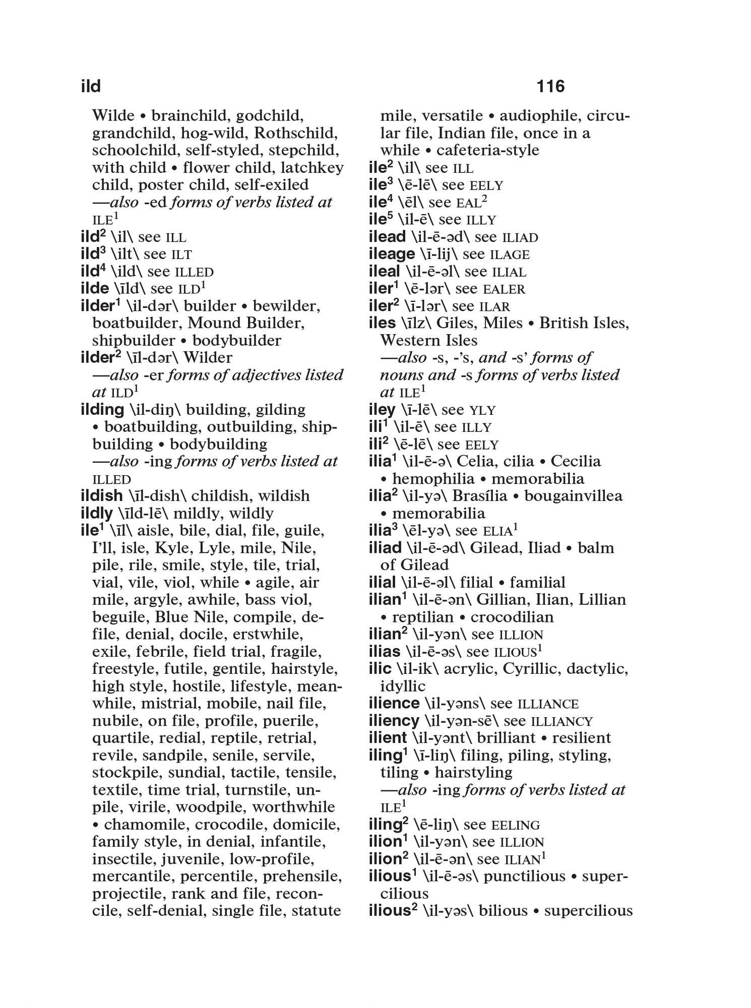 Webster's Rhyming Dictionary