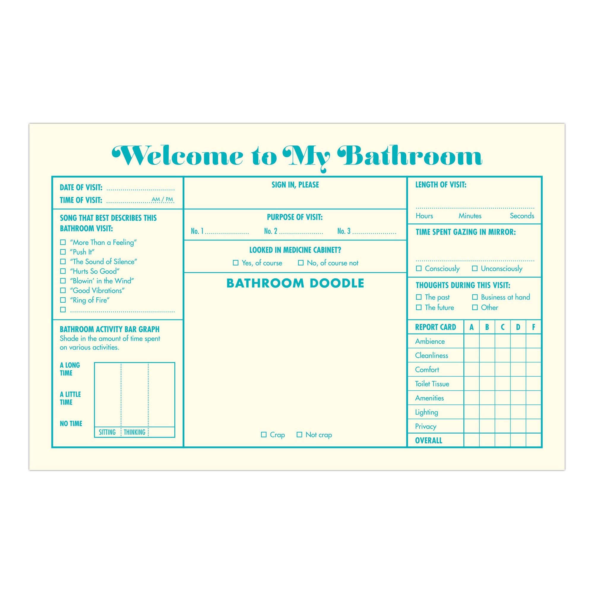 Bathroom Guest Book