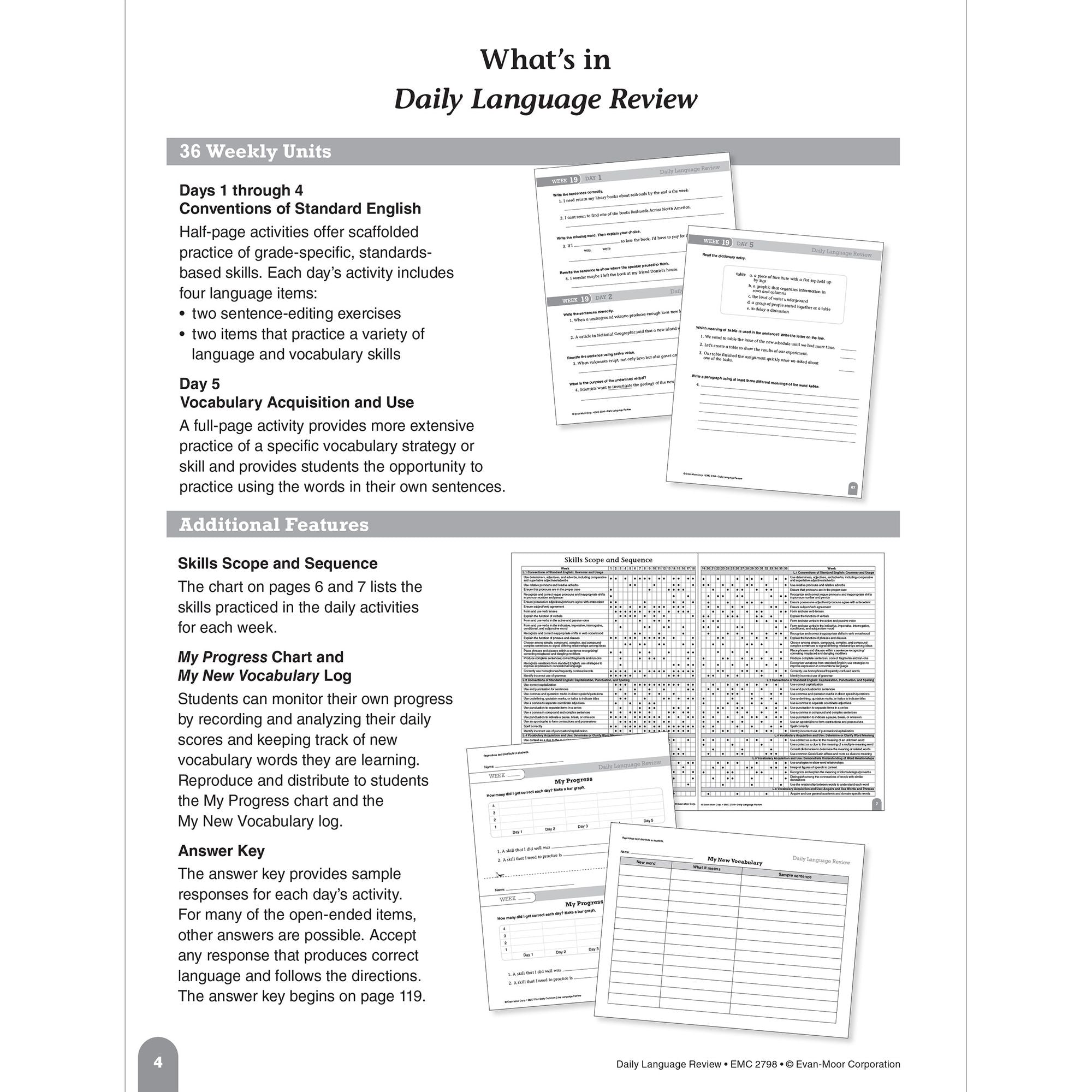Daily Language Review, Grade 8 Te
