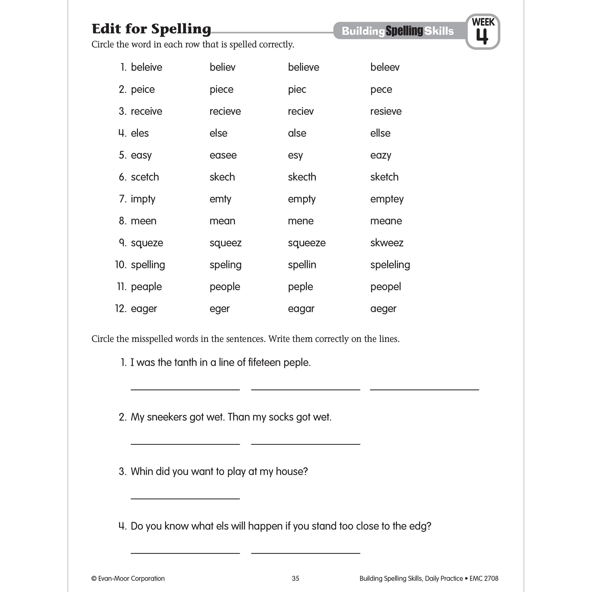 Building Spelling Skills, Grade 4 Sb