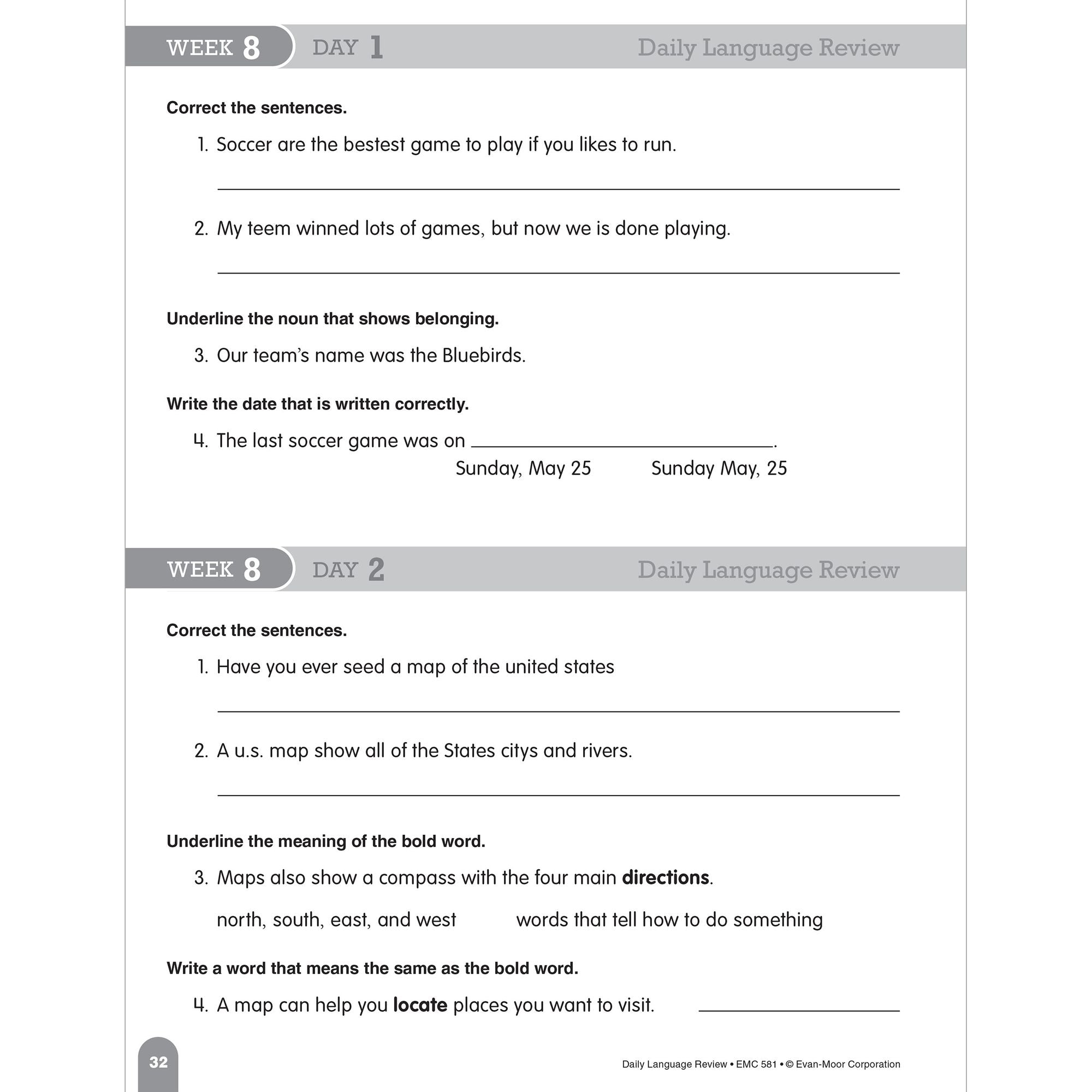 Daily Language Review Grade 3 Sb