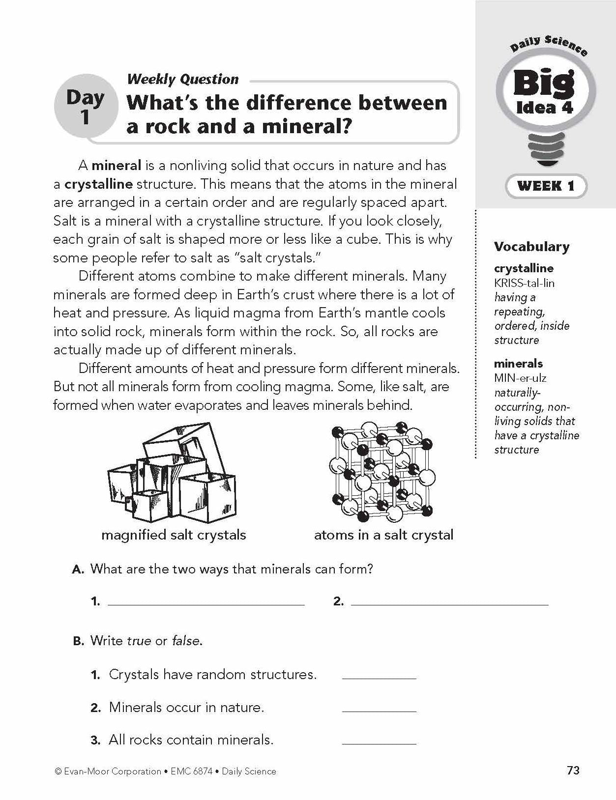 Daily Science, Grade 4 Student Edition Workbook