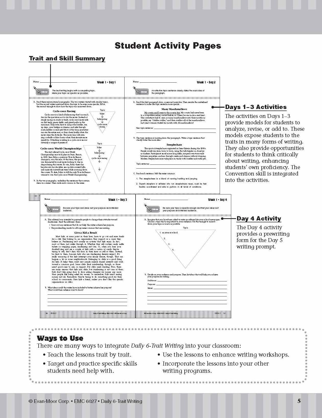 Daily 6-Trait Writing Grade 7 Te