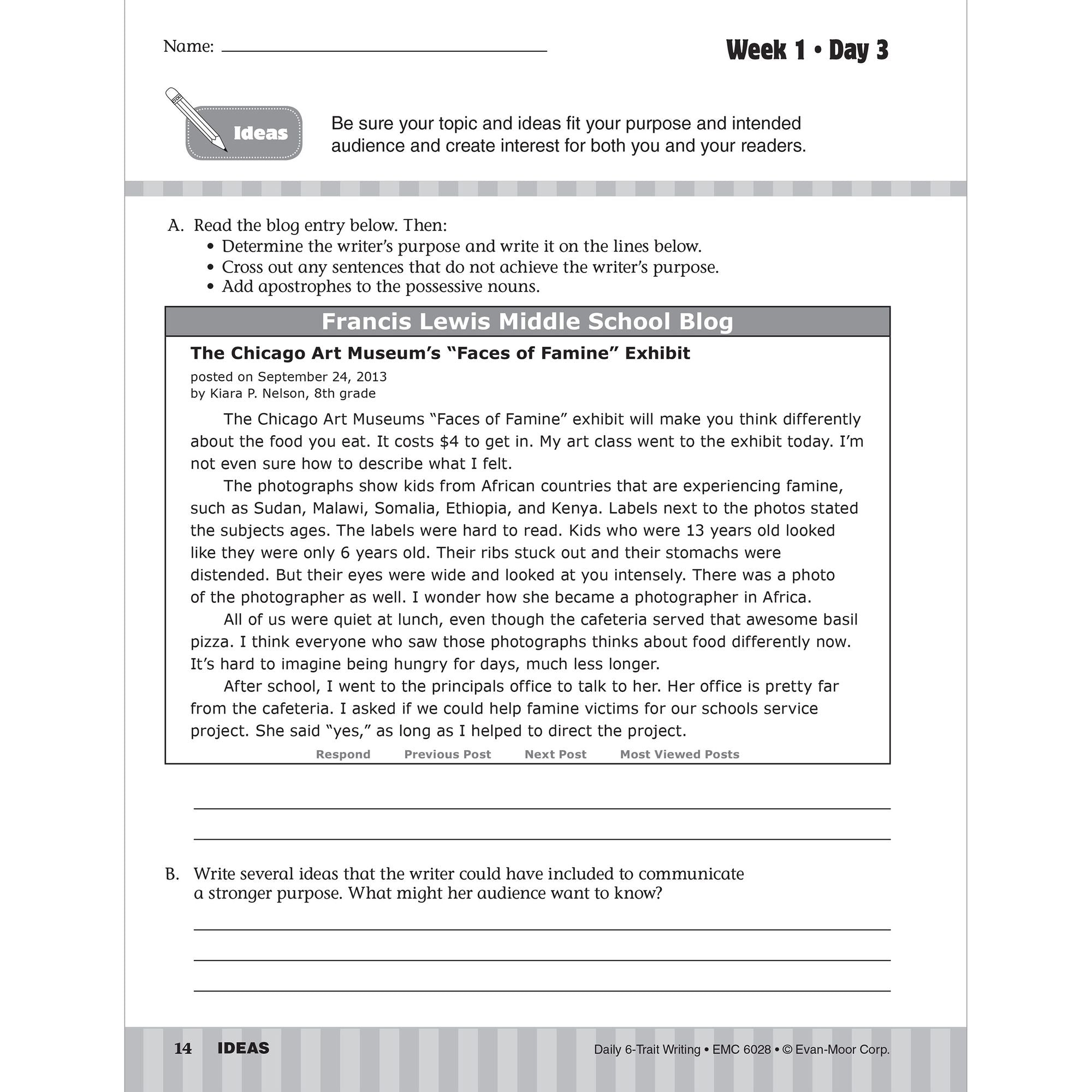 Daily 6-Trait Writing Grade 8 Te