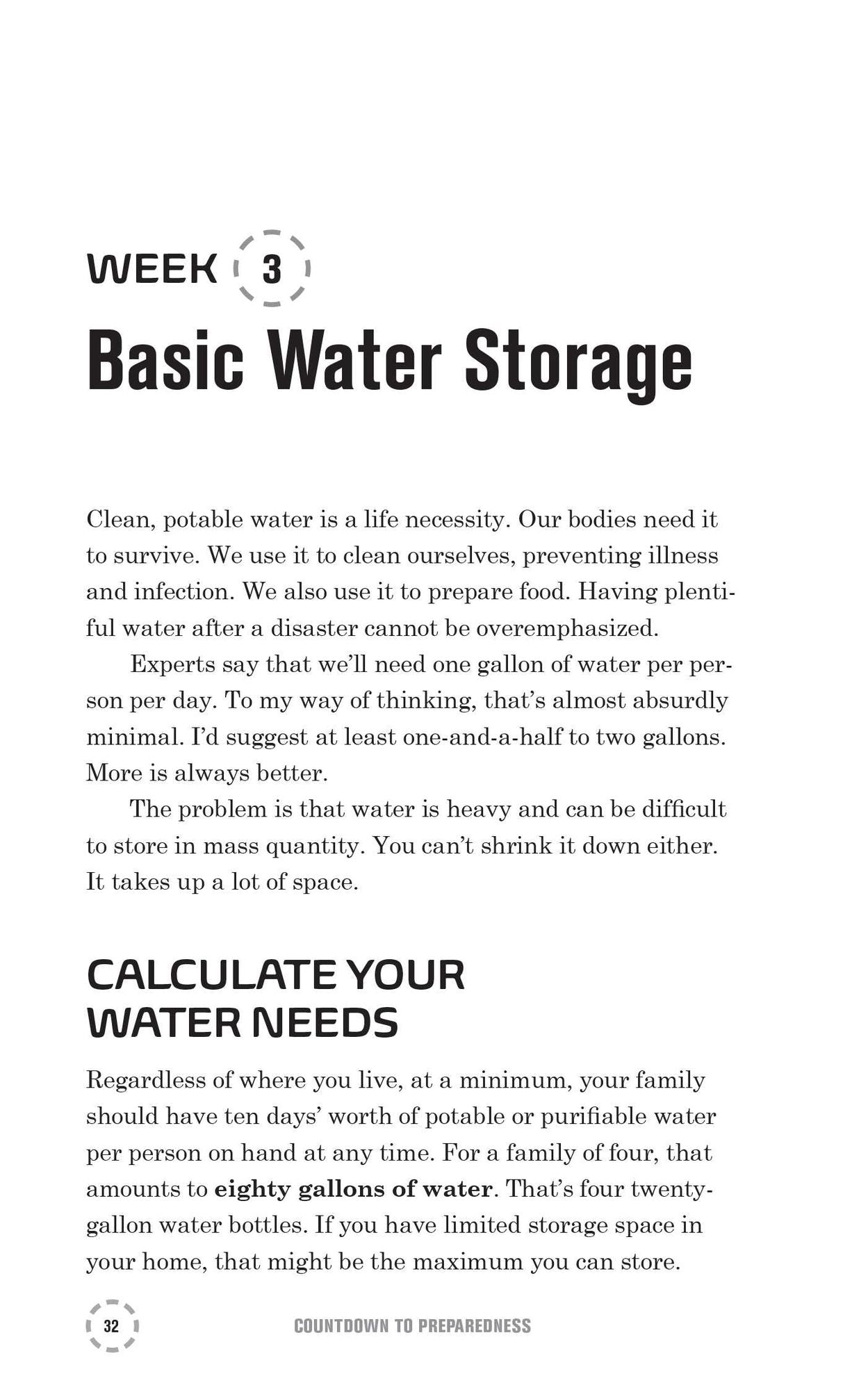 Countdown to Preparedness: The Prepper's 52 Week Course to Total Disaster Readiness