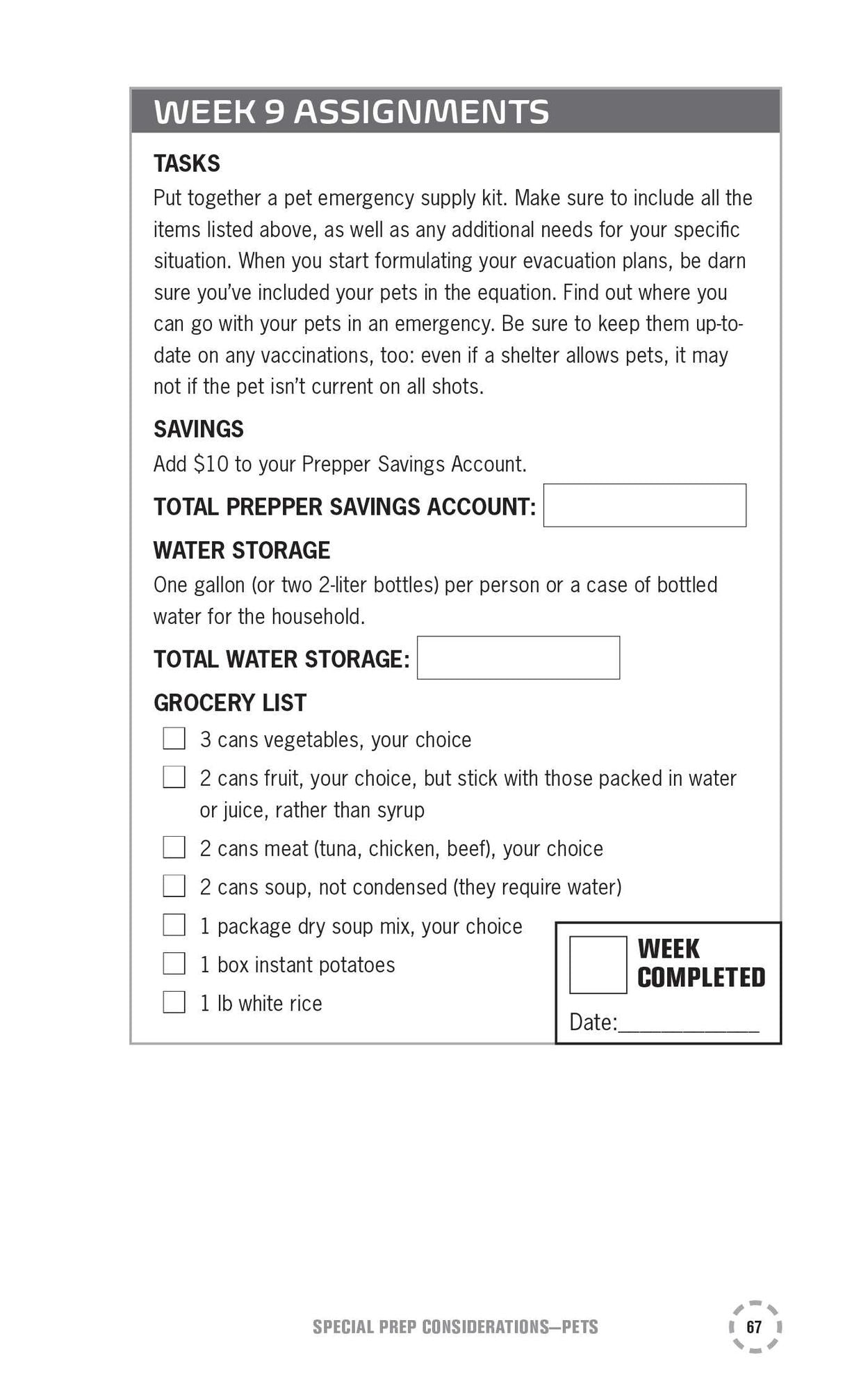 Countdown to Preparedness: The Prepper's 52 Week Course to Total Disaster Readiness