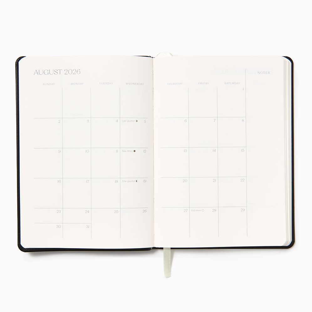 2026 Paper Source Weekly Desk Planner Black