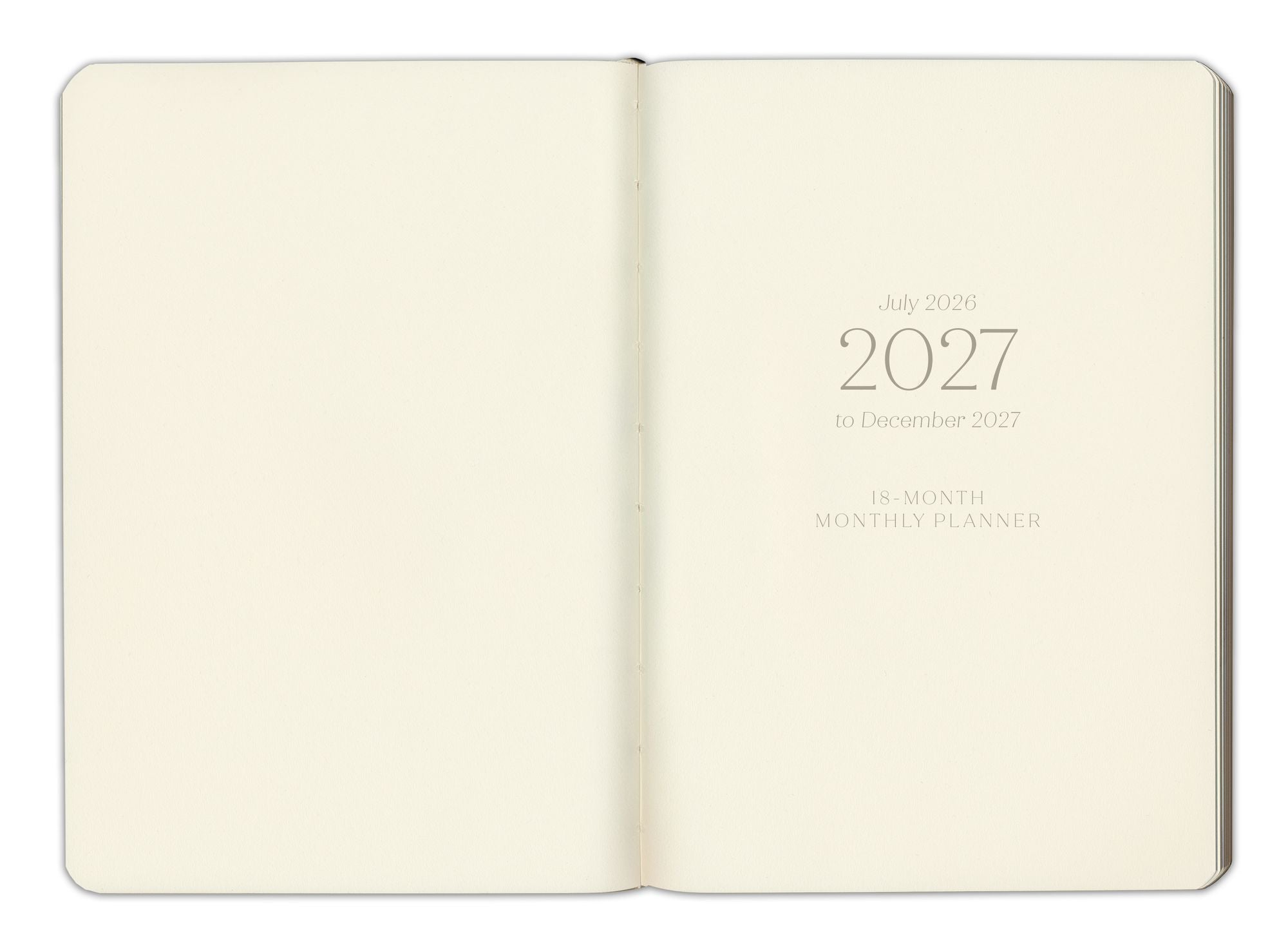 2026-2027 Paper Source Gray Lilac Leather 18-Month Monthly Pocket Planner