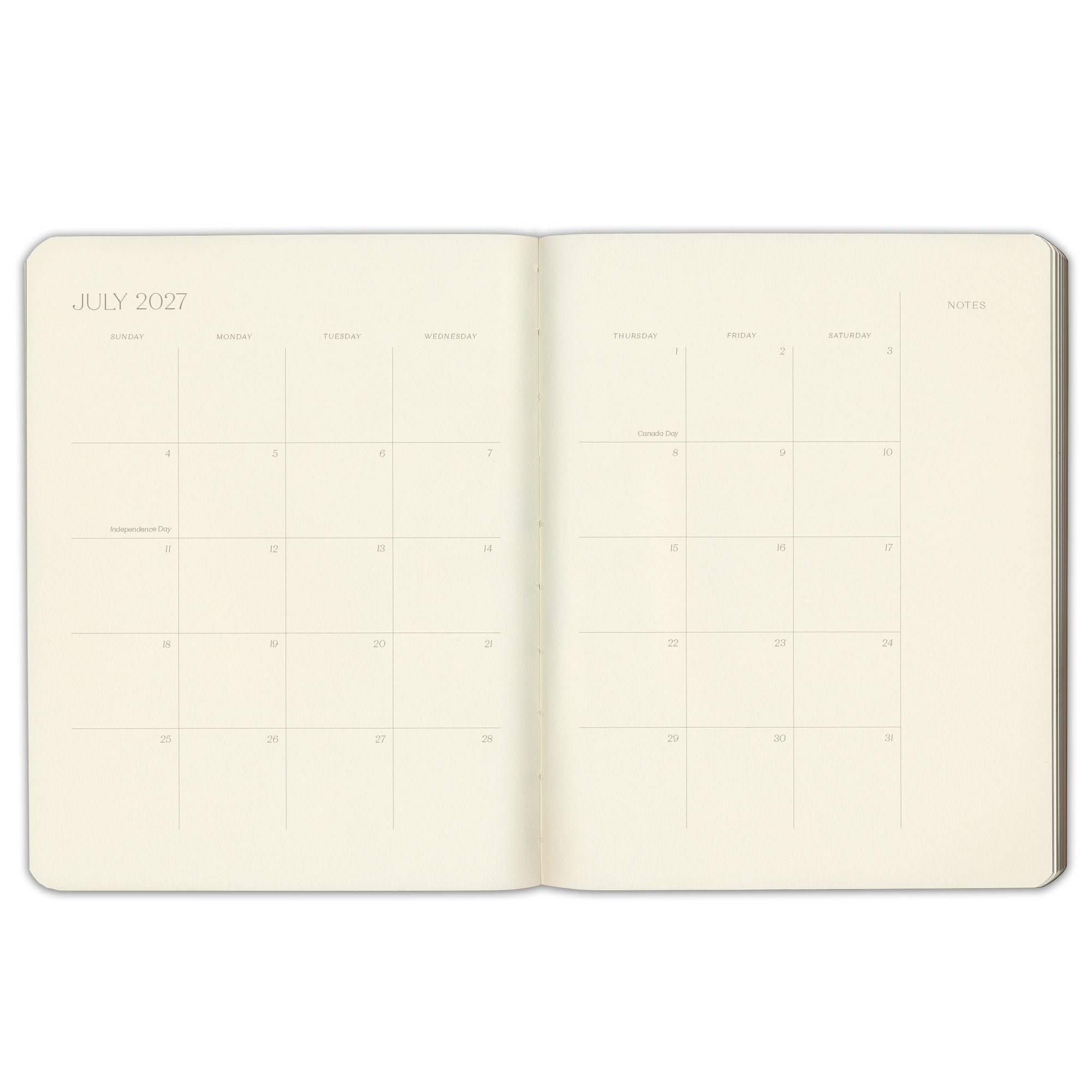 2026-2027 Paper Source Cobalt Blue Leather 18-Month Weekly Desk Planner