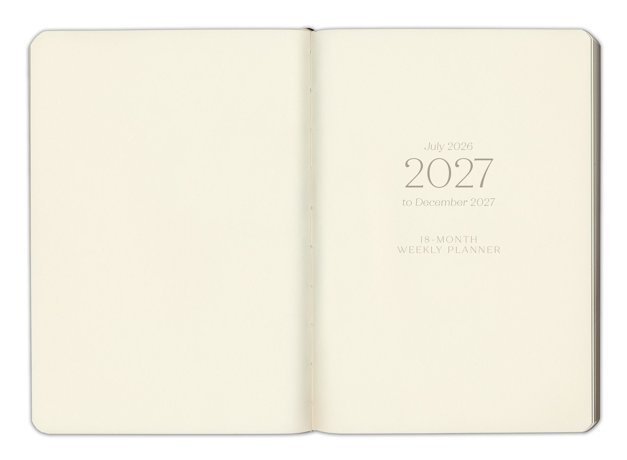 2026-2027 Paper Source Black Leather 18-Month Weekly Pocket Planner