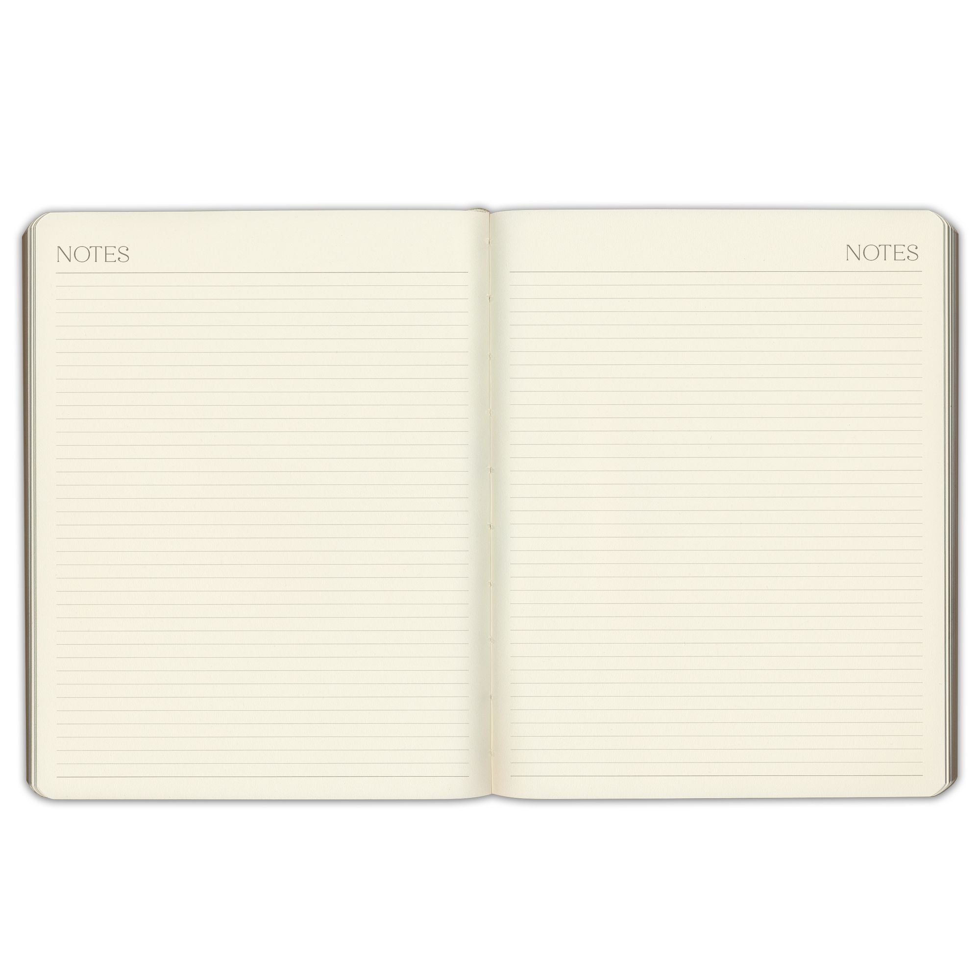 2026-2027 Paper Source Gray Lilac Leather 18-Month Monthly Desk Planner