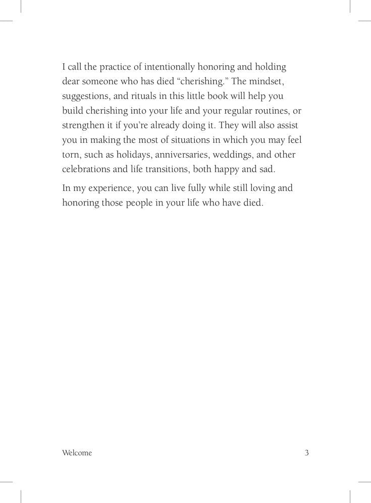 Cherishing: The Art of Fully Living While Still Loving and Honoring Those Who've Died